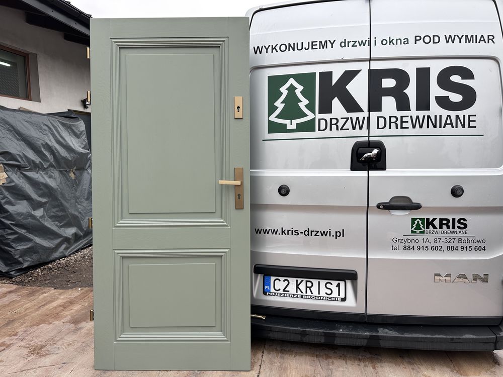 Drzwi zewnętrzne drewniane grube 75 mm Czyste powietrze Cała Polska