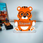 Tabliczka z imieniem dziecka personalizowana stand tygrys