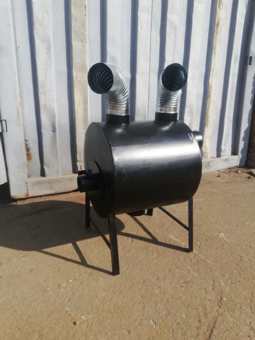 5 мм! 10 кВт! C ОБДУВОМ! Печка Буржуйка Булерьян Poltavka 80*50*75см