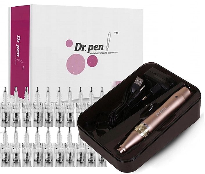 Profesjonalny Bezprzewodowy Dermapen Dr Pen Ultima + 20 Kartridży Igło