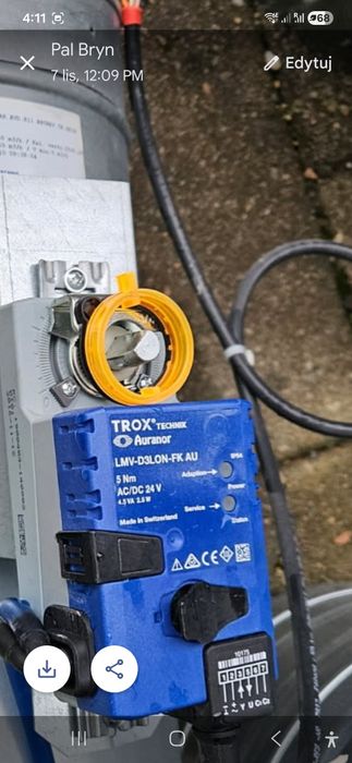 Siłownik TROX Technik Auramar LMV-D3LON-FK AU – 5 Nm, AC/DC 24 V
