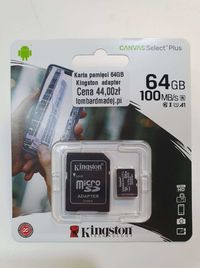 NOWA karta pamięci microSD / SD adapter 64Gb Lombard Madej sc