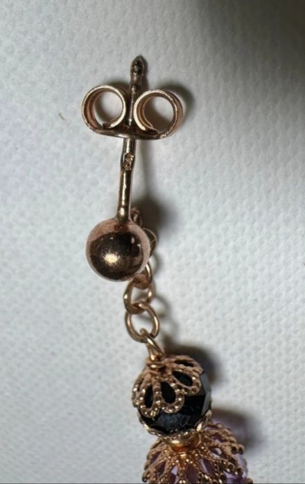 Brincos de prata dourada