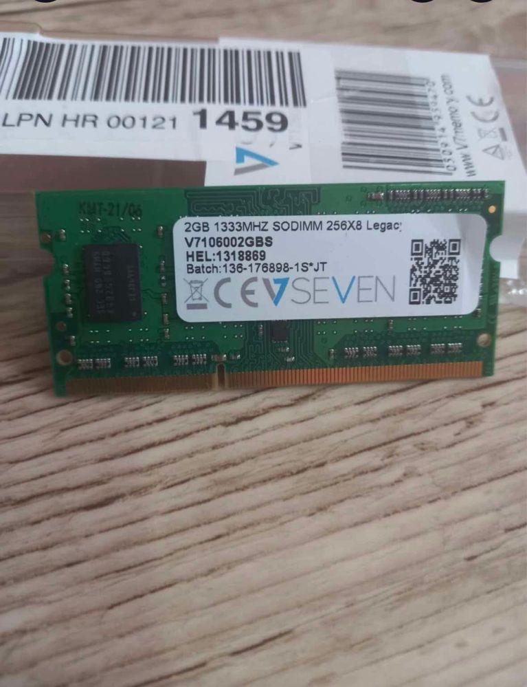 Pamięć RAM 2 GB V7 2GB DDR3