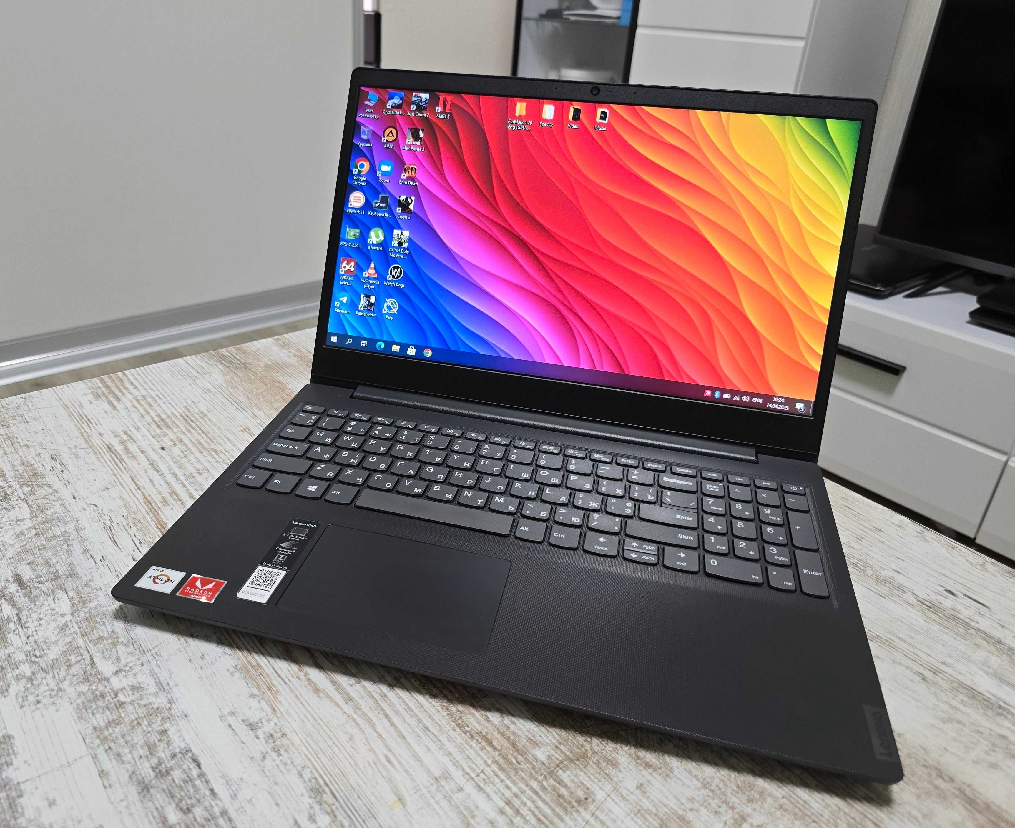 2023г. Мощный Lenovo 15.6" (Athlon Silver/8GB DDR4/Video 2GB/SSD+HDD)