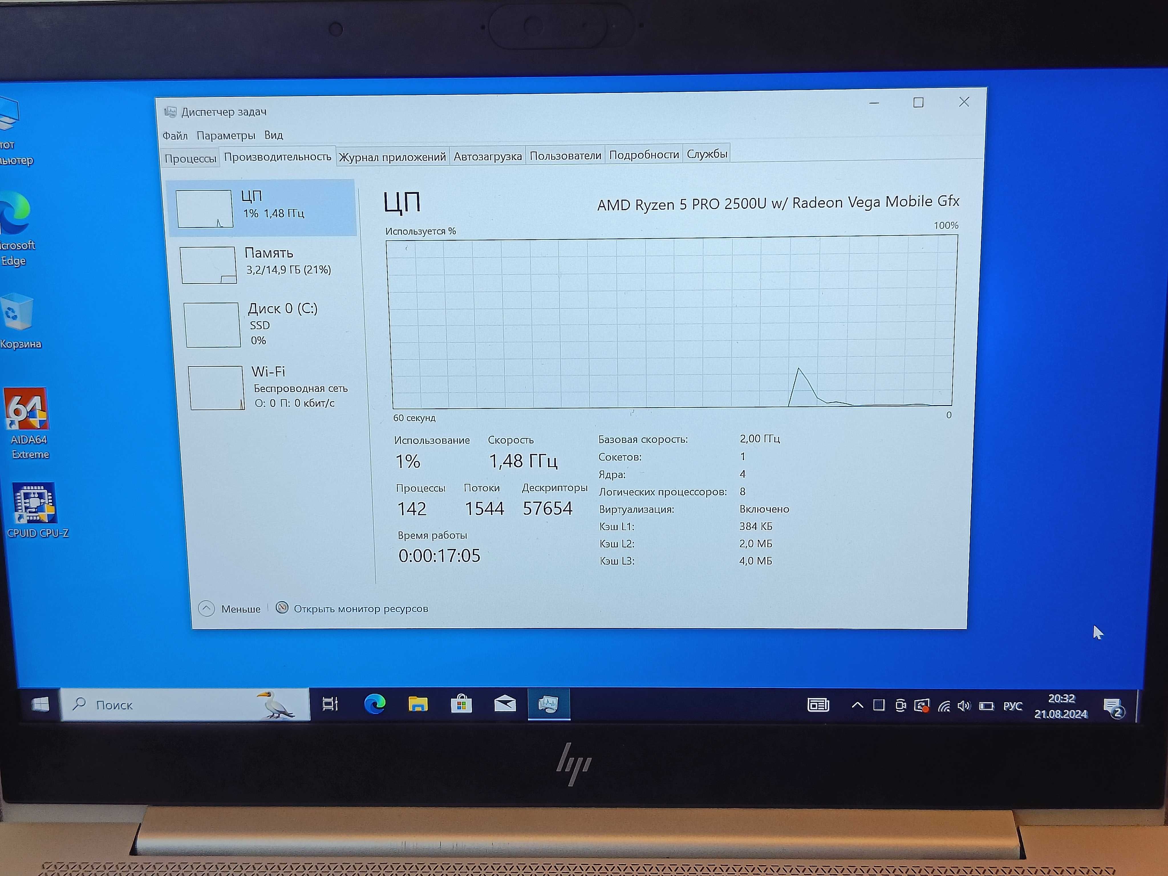Ноутбук HP Elitebook 745 G5 14" Ryzen 5 Pro 16 ГБ/ 256 ГБ SSD