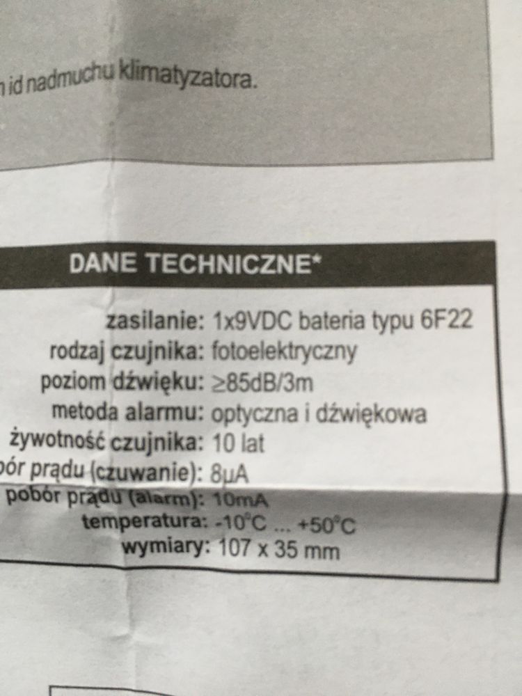 Autonomiczna czujka dymu