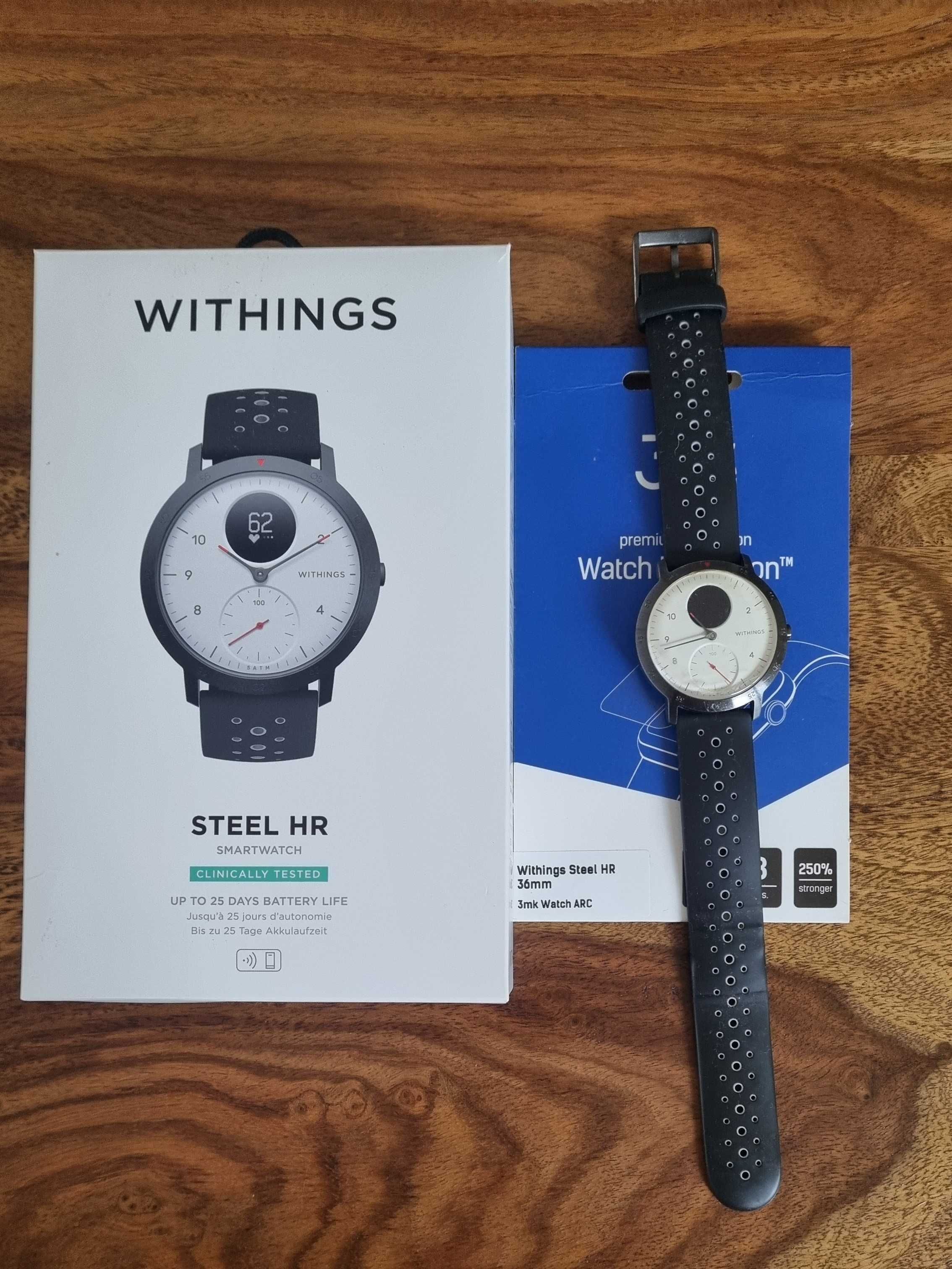Withings Steel HR Sport - biały smartwatch zegarek