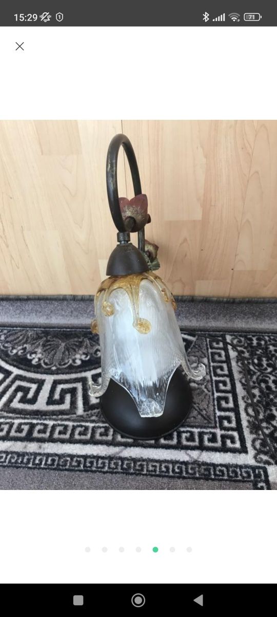 Настольная лампа murano италия флористика