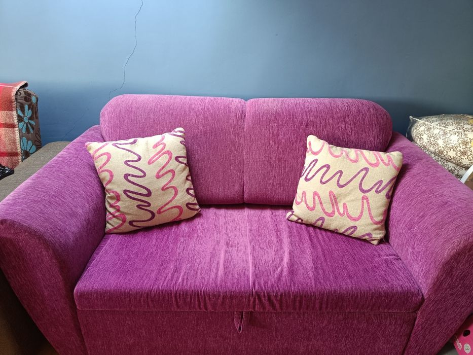 Sofa rozkładana fiolet