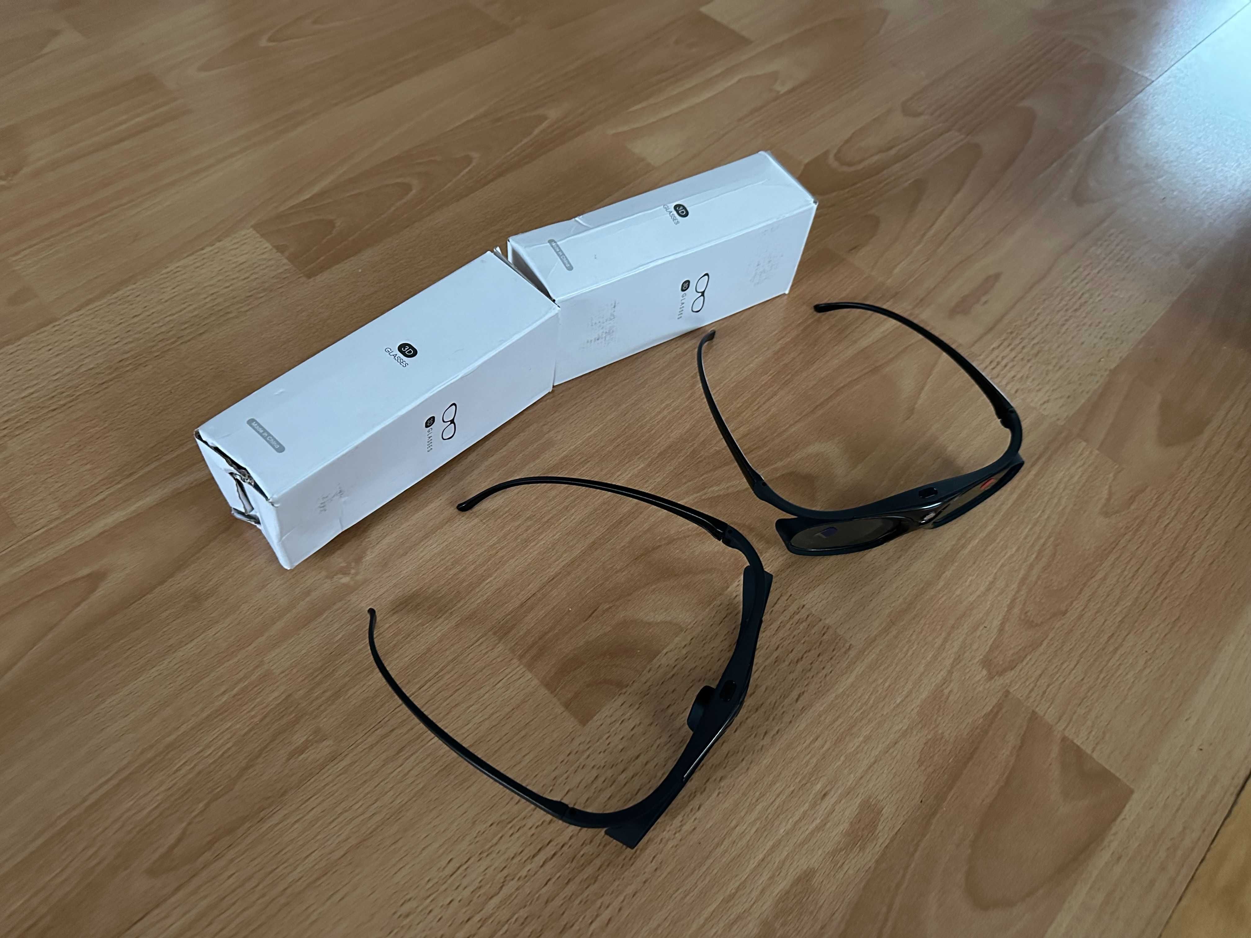 2x Okulary 3D aktywna migawka DLP Link do projektora