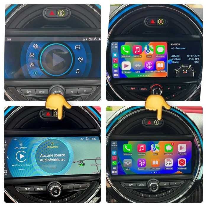 BMW MINI CarPlay Mapy Konwersja Kodowanie EVO ID4/5/6/7/8 NBT