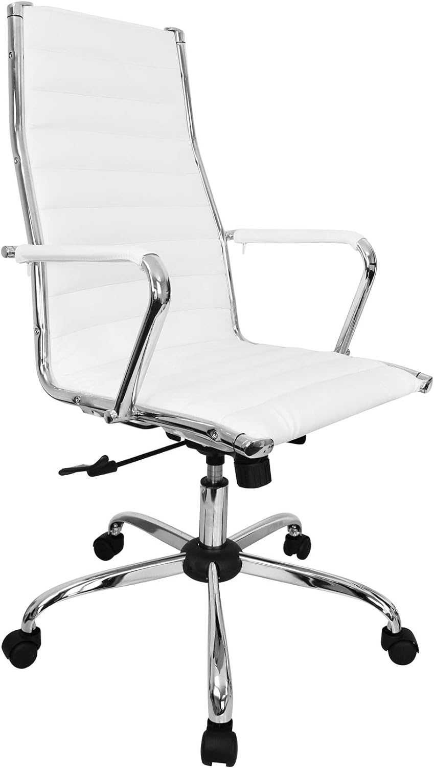Fotel biurowy biały skóra ekologiczna 2 modele Amstyle