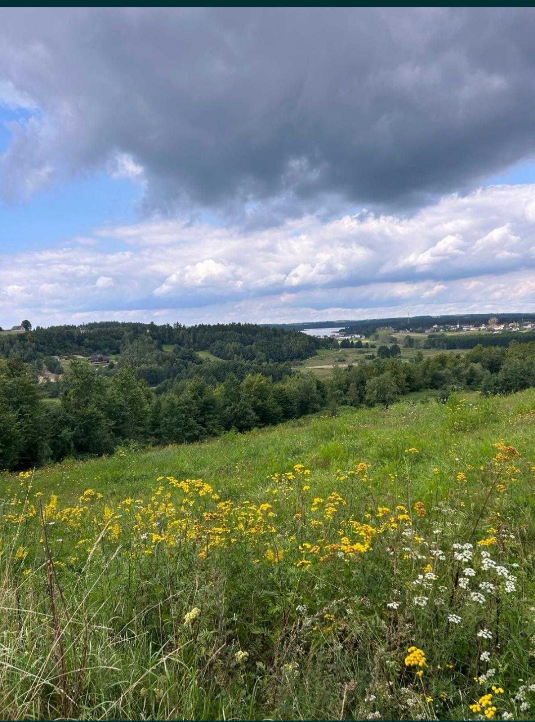 Działka widok jezioro Sierakowice Kamienica Królewska