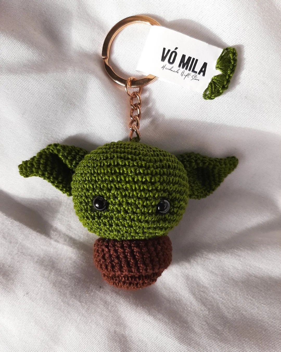 Porta-chaves personalizado de crochet