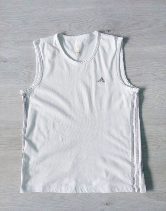 M koszulka podkoszulek adidas biała bawełna 
climalite cotton