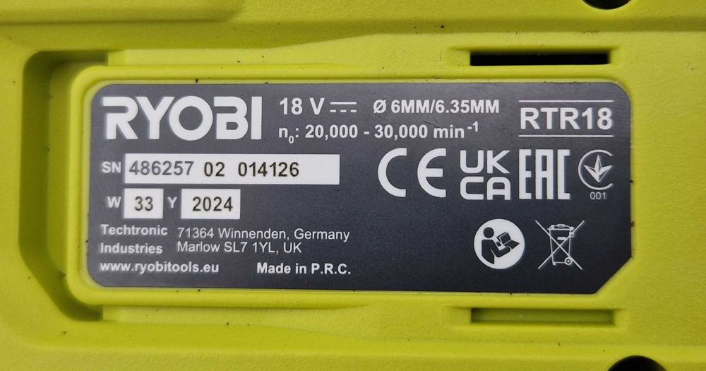 Frezarka krawędziowa Ryobi RTR18 18V ONE+| Bogaty Zestaw + Gratis! |