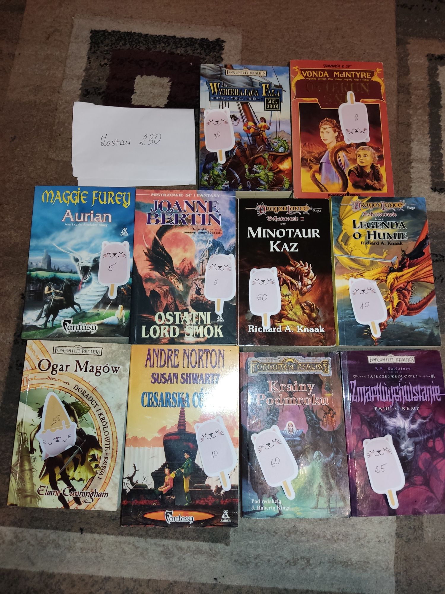Zestaw 8 książek fantasy