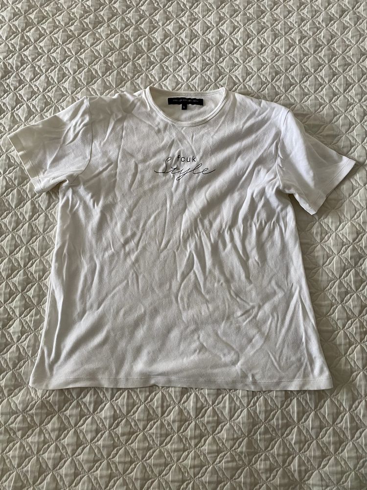 Fcuk French Connection T-shirt klasyczny kultowy F*ck rozmiar L