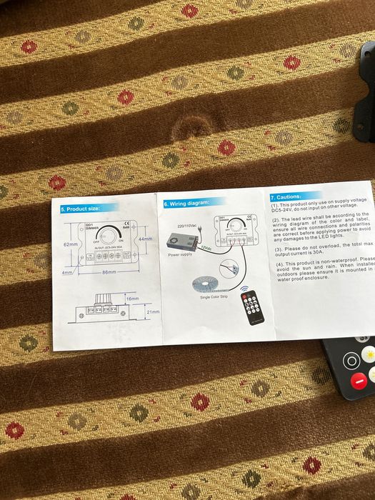 sterownik ściemniacz led dimmer taśma led 30a