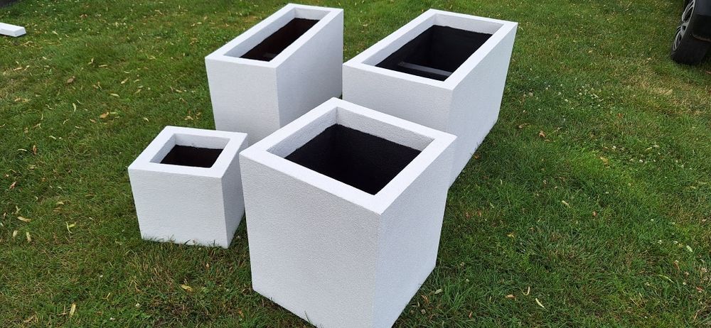 Termo donice ogrodowe tarasowe doniczka styropianowa100x35x55