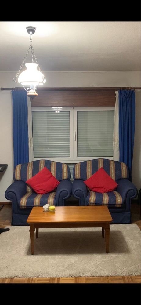 Conjunto de sofa e par de poltronas vintage