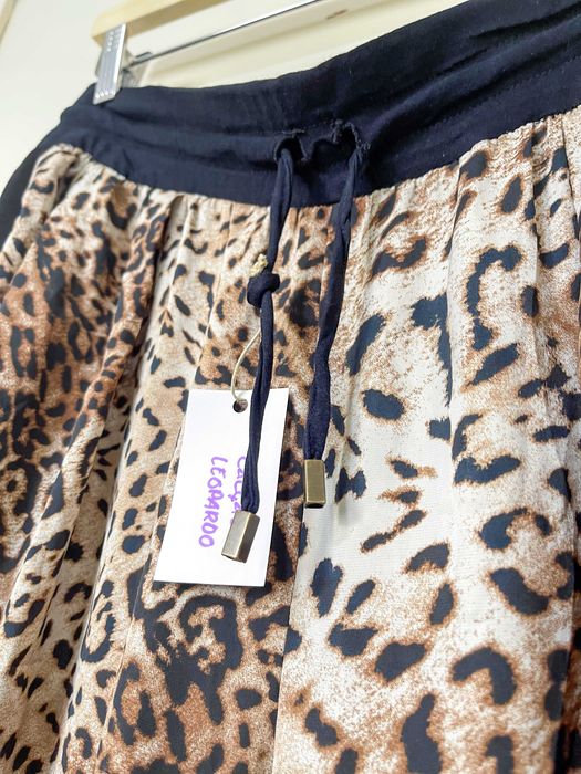 Calças animal print leopardo - Zara basic, XL