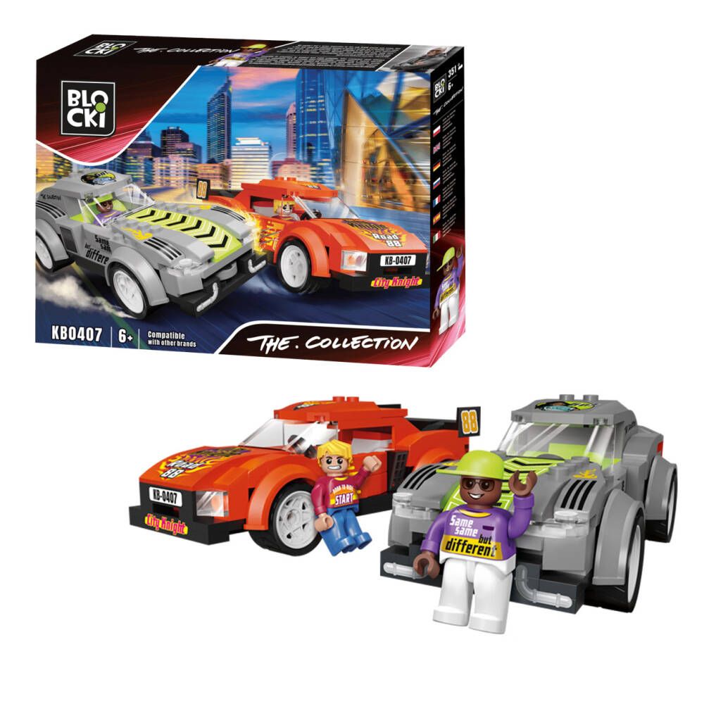 Klocki Blocki Nocny Wyścig Autka City Racing The Collection 351 El.