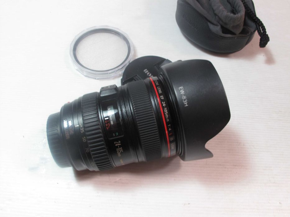 Canon 24-105 L IS completa com filtro estado TOP+TOP
