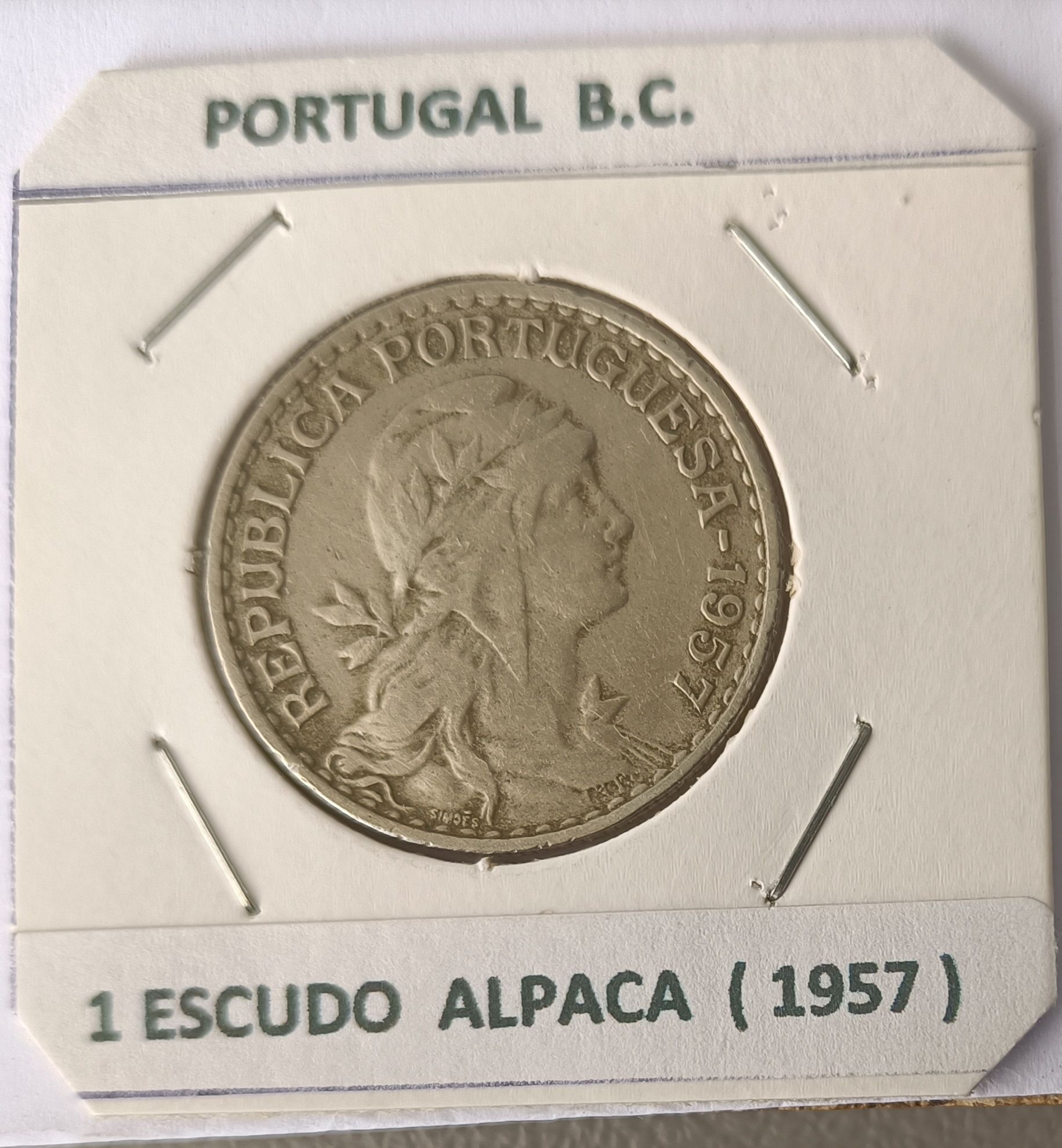 Moedas Da 2ª  República Portuguesa  « 1 Escudo Alpaca »