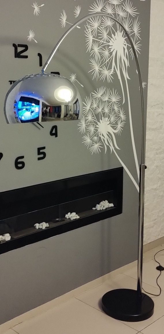 Lampa stojąca łuk - podstawa z marmuru