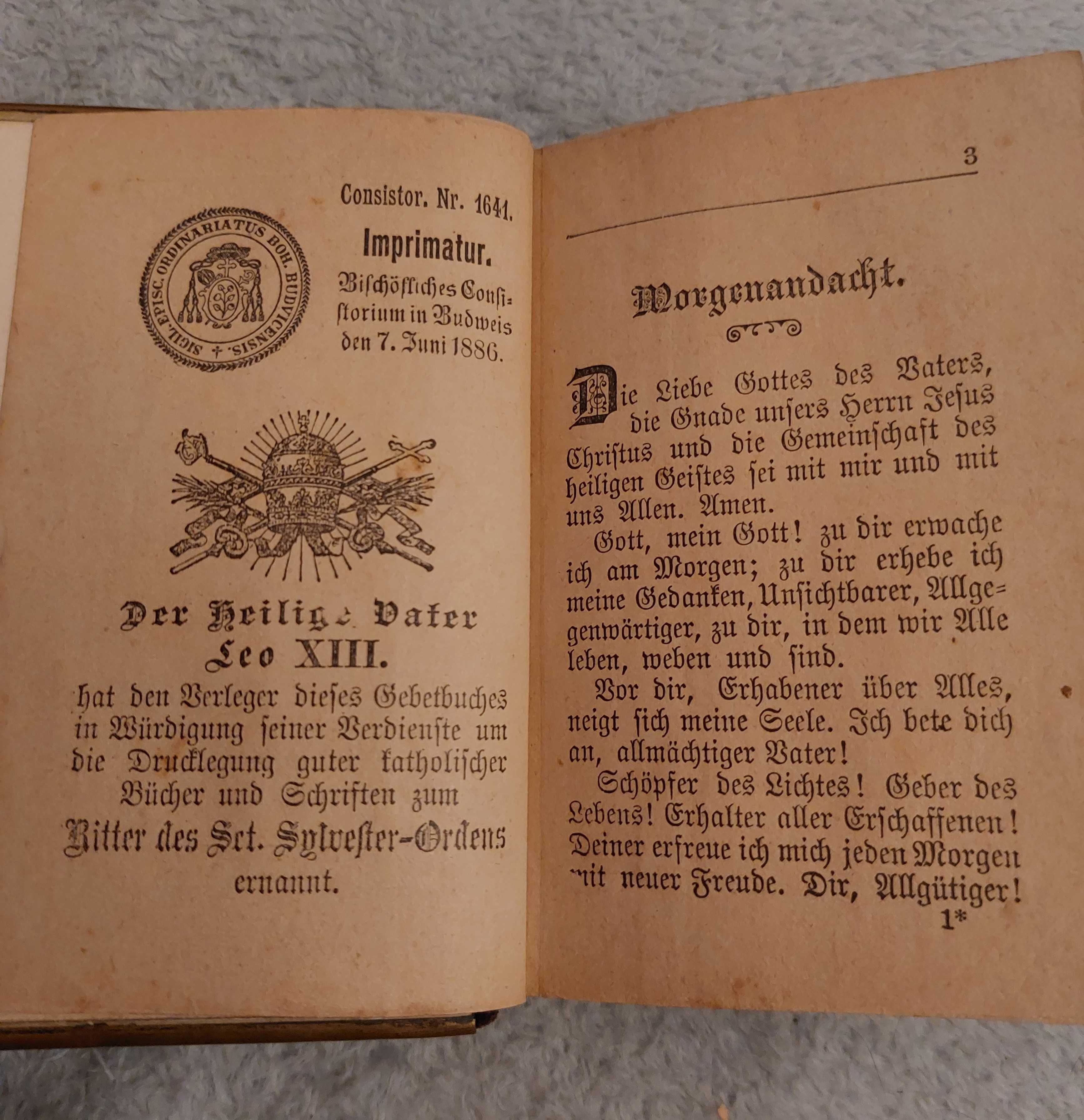 zabytkowa książeczka do modlenia, modlitewnik z 1886 r. antyk