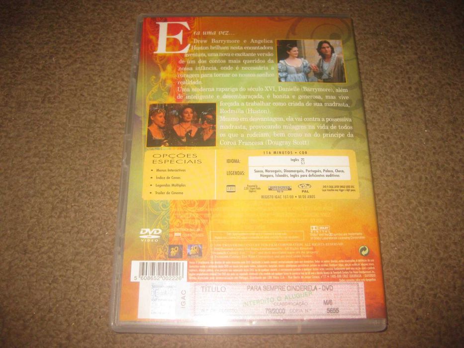 DVD "Para Sempre Cinderela" com Drew Barrymore