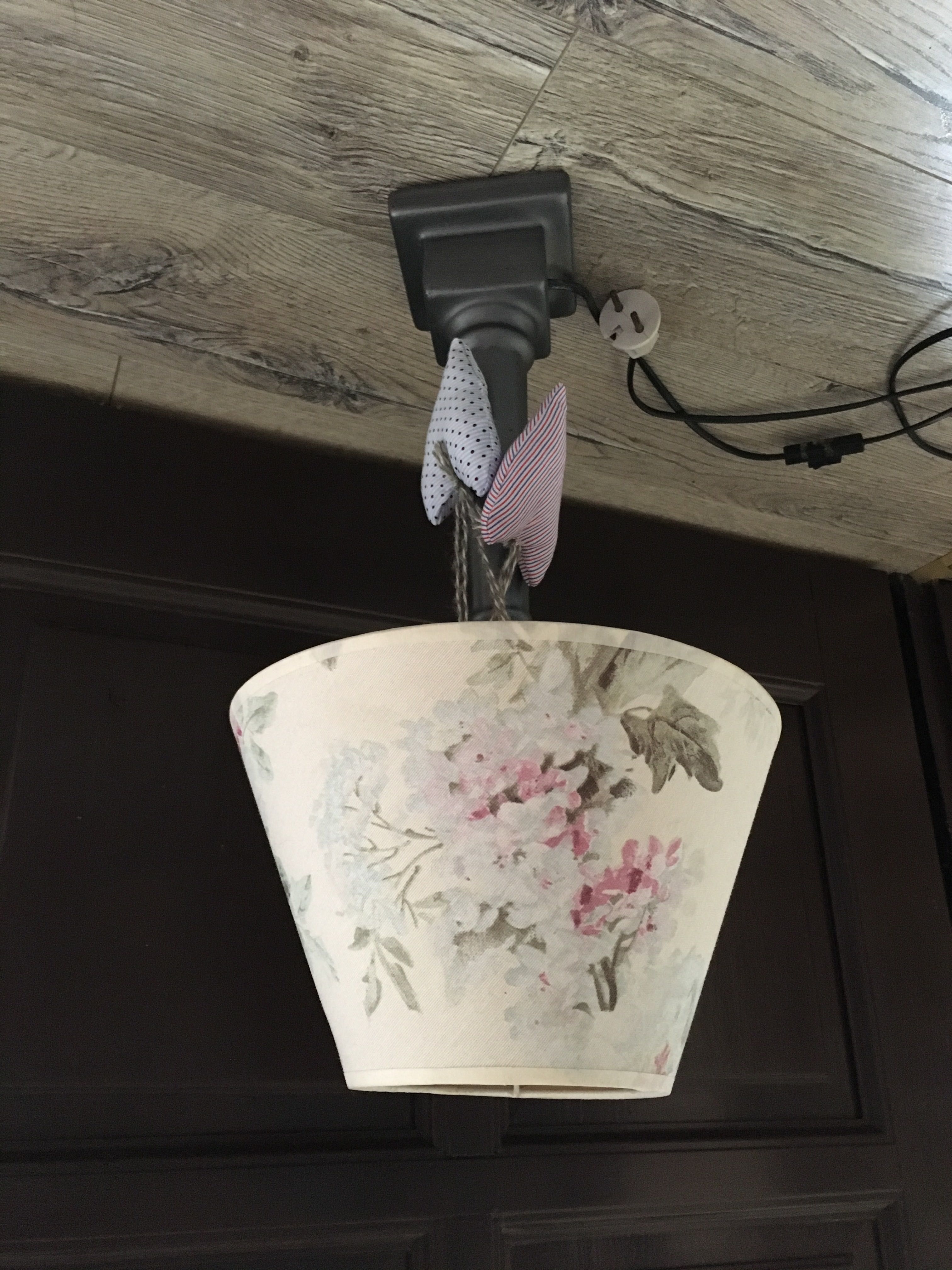 Lampka ceramiczna, lampa drewniana Zara (boho, shabby, Home angielski)