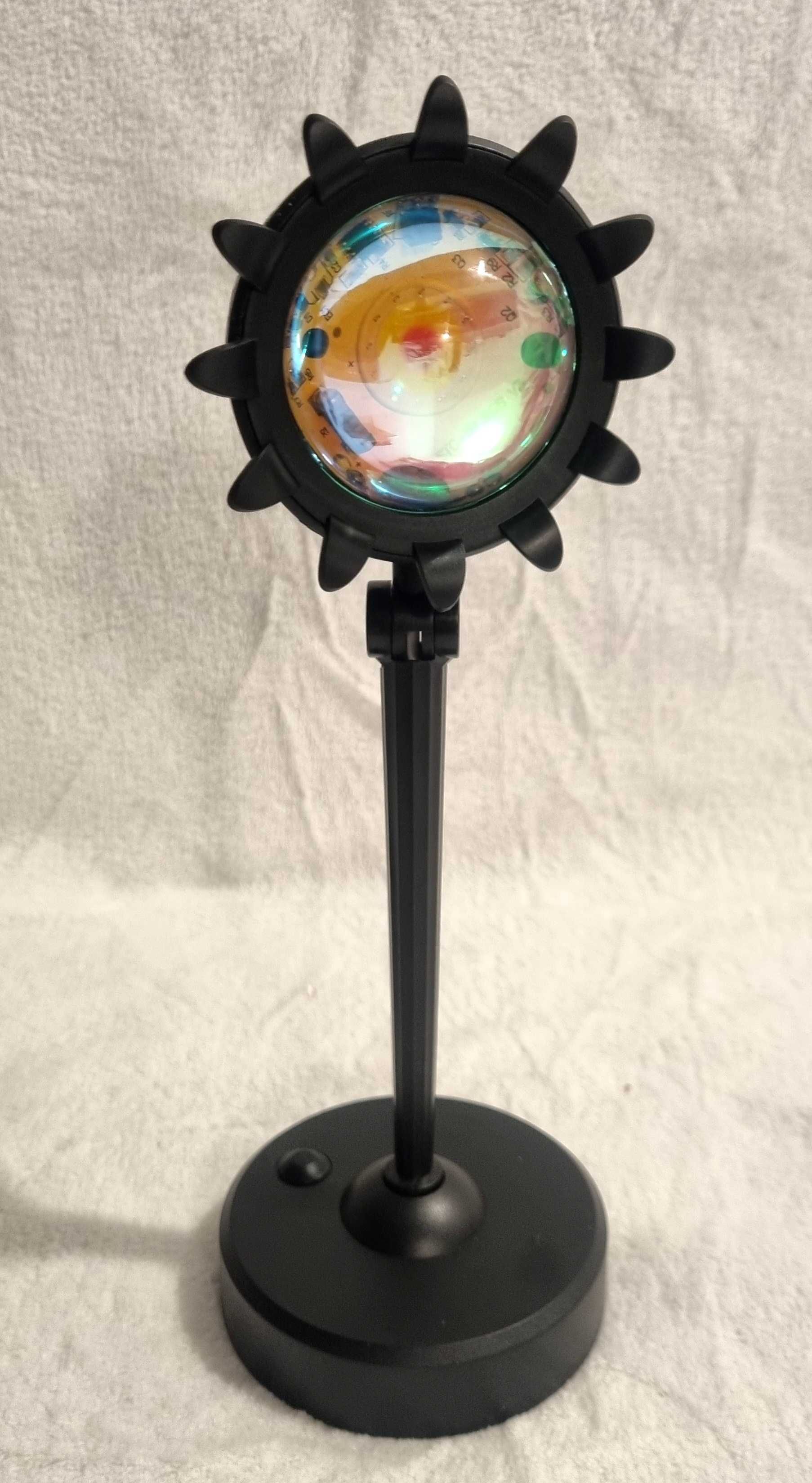 Lampka USB LED zachód słońca RGB 16 kolorów projektor pilot