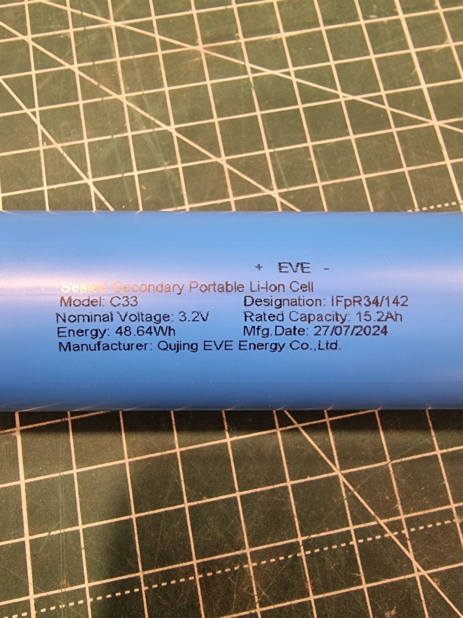 Акумуляторна батарея lifepo4 EVE 33140 , 15,2Ah