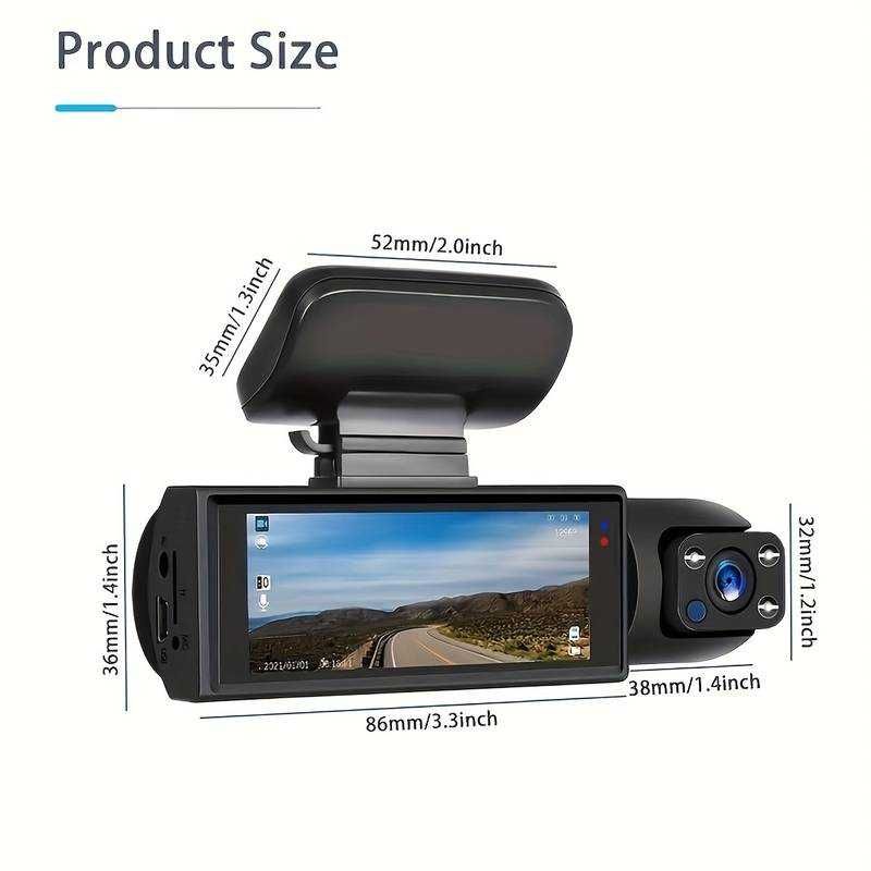 Câmara/Dashcam para carros com dupla câmara 1080P