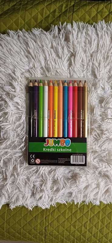 Grube Kredki 12 kolorów Jumbo