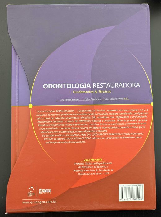 Livro Odontologia Restauradora Fundamentos e Técnicas 2 vols