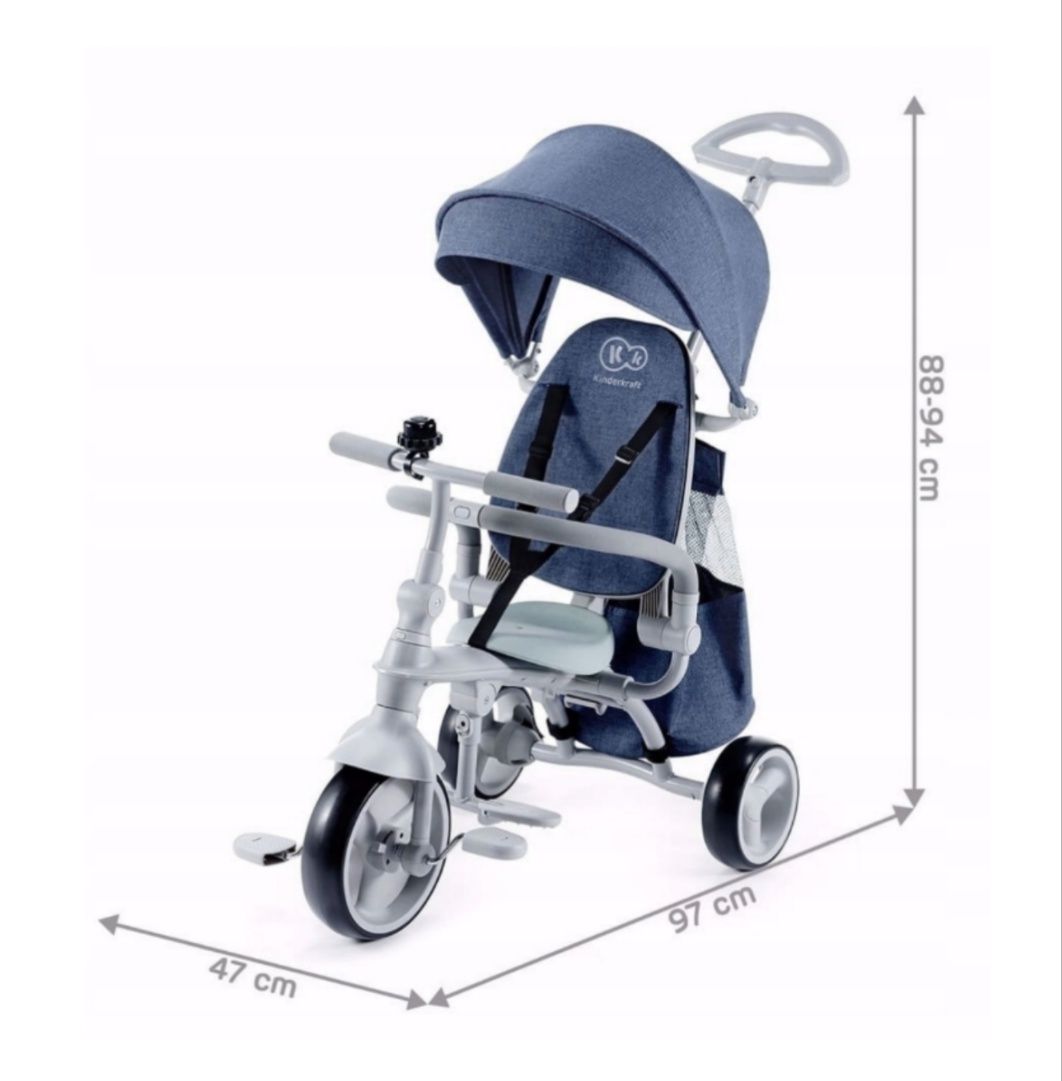 Rowerek trójkołowy Kinderkraft Jazz kolor Denim