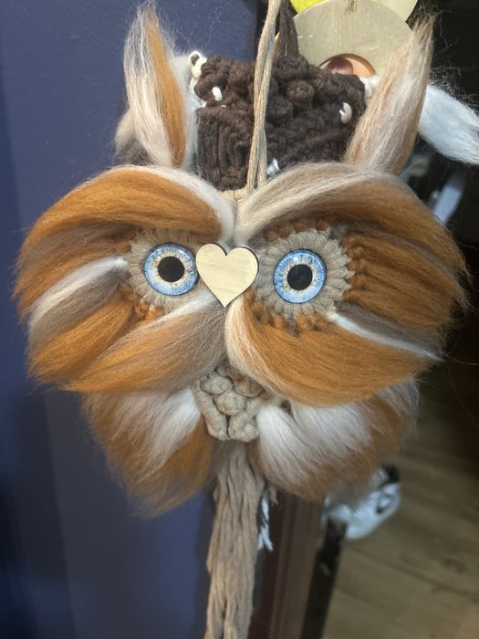 Sowa z makramy na zamówienie