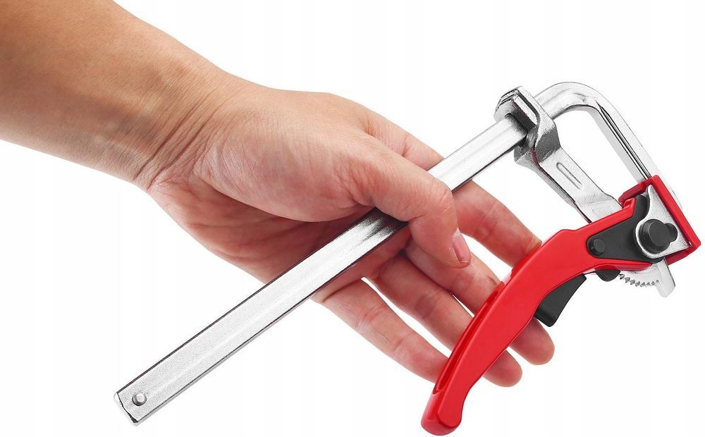 Ścisk Stolarski Zapadkowy 200X60 Ścisk Dźwigniowy Do Szyny Prowadnicy