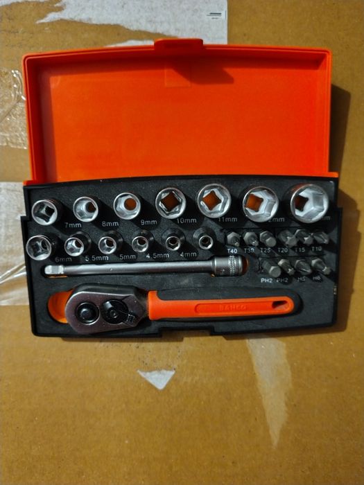 Bahco Klucze nasadowe nasadki 1/4'' 25 elem SL25