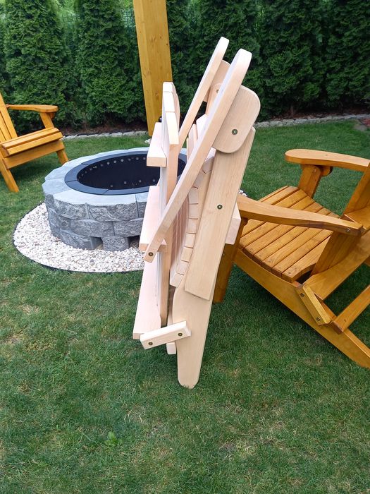 Krzesło, Fotel Adirondack - drewniane, ogrodowe,  tarasowe