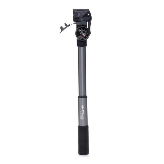 POMPKA ROWEROWA ręczna z manometrem czarna 25 x 250 mm uchwyt KD11823