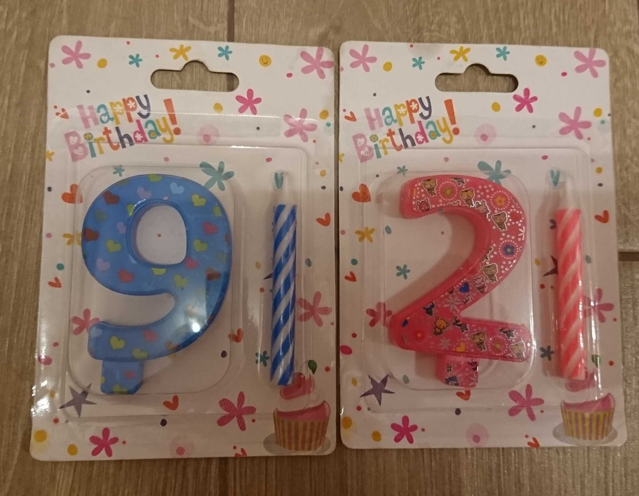 Свечки цифры на день рождения 9 и 2