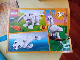 Klocki LEGO 3w1  papuga zajączek foka