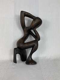 Czarna Uniaktowa Rzeźba Dzieło Afrykańskie Handmade Aesthetic