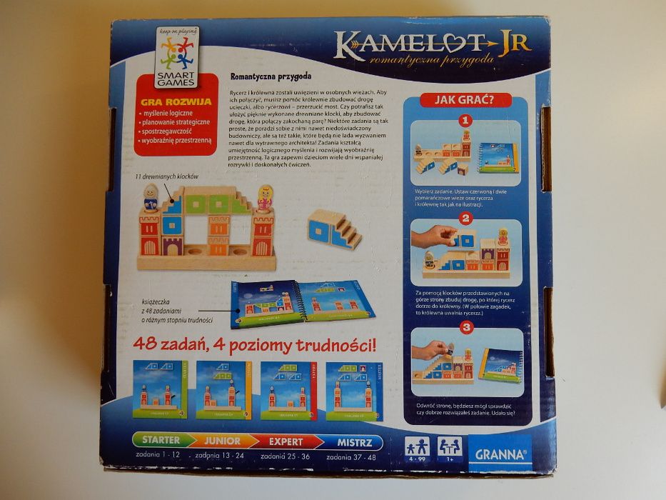 Gra logiczna Zamek Camelot Junior, Smart Games. Kultowa 1 edycja