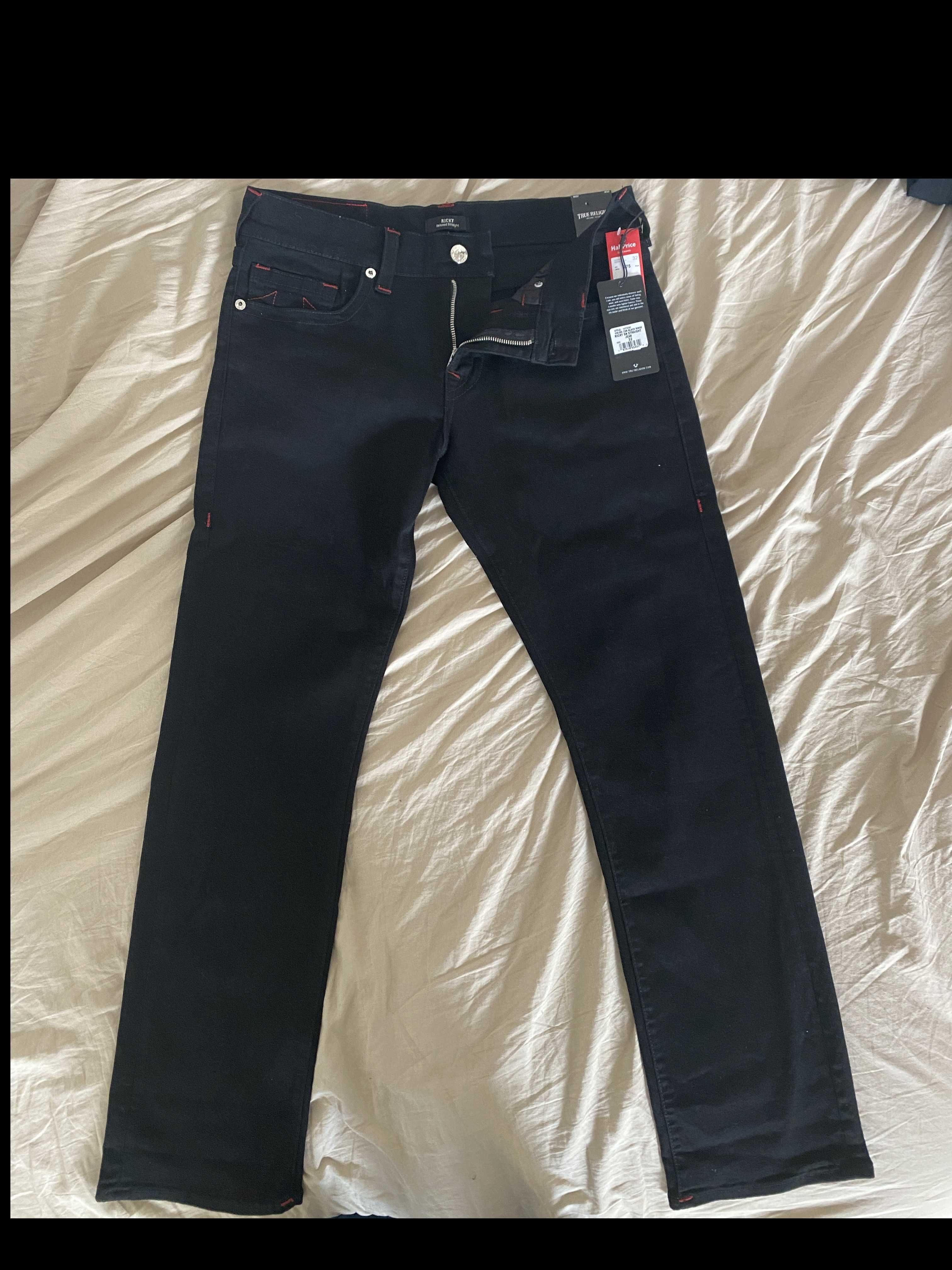 Spodnie jeans czarne męskie stretch True Religion